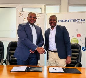 Tebogo Leshope, SENTECH Acting CEO and Loyiso Tyira, Managing Director of the ICT SMME Chamber